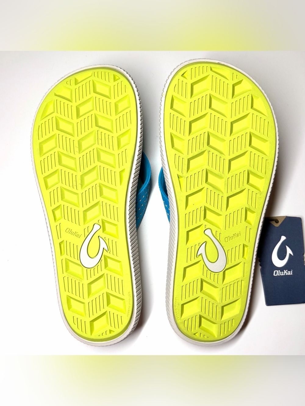 OluKai Ulele Men's Beach Sandals in Tropic Blue / Water Ready Size - 11 - Picture 8 of 8